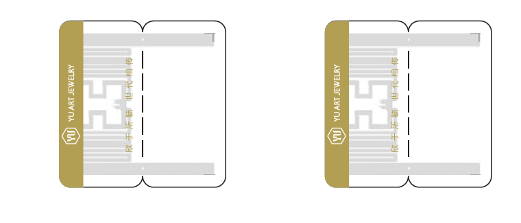 Jewelry RFID Tag Fold Design